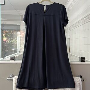 Super comfy A line loose fitting medium weight, navy blue tshirt swing dress